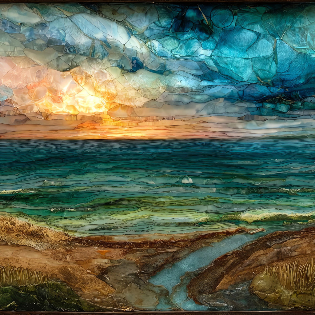 Utah Beach — ceramic art tile