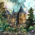 Mont-Saint-Michel Abbey Cloister — ceramic art tile