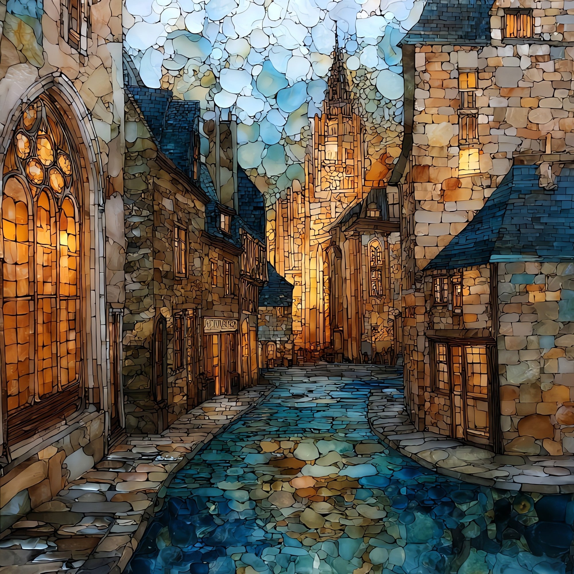 Rue du Jerzual — ceramic art tile