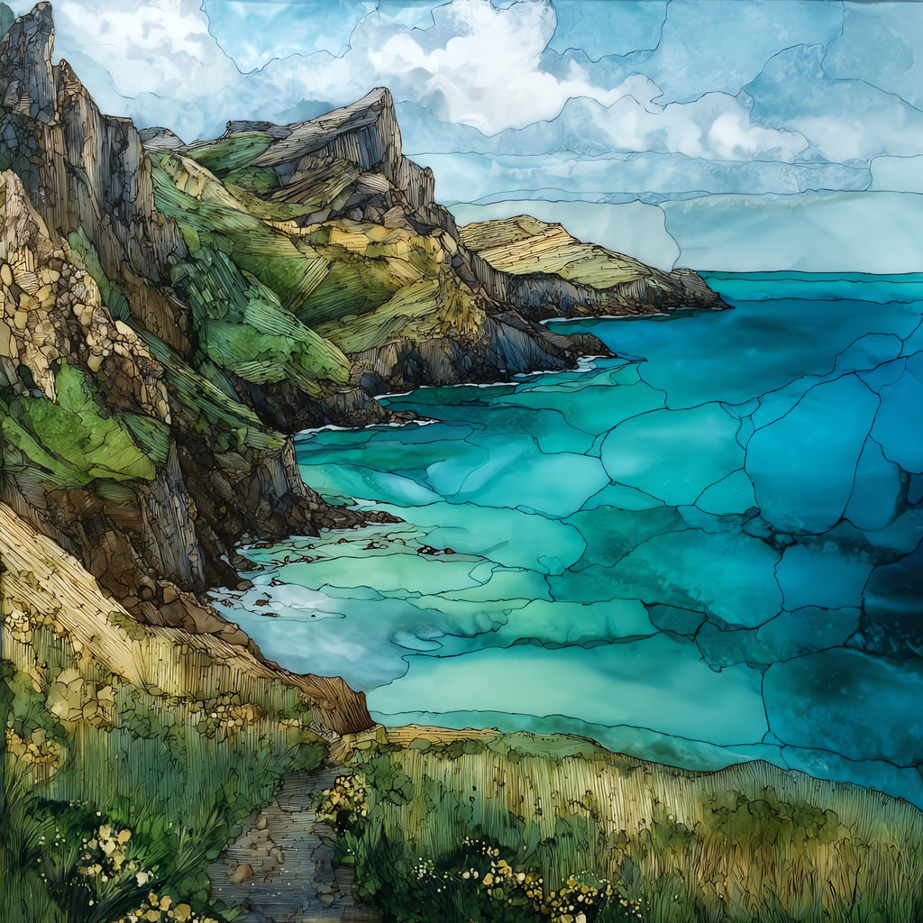 Cap de la Chèvre — ceramic art tile