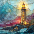 Ile de Sein Lighthouse — ceramic art tile