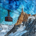 Aiguille du Midi Cable Car — ceramic art tile