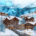 Megeve Alpine Village — ceramic art tile