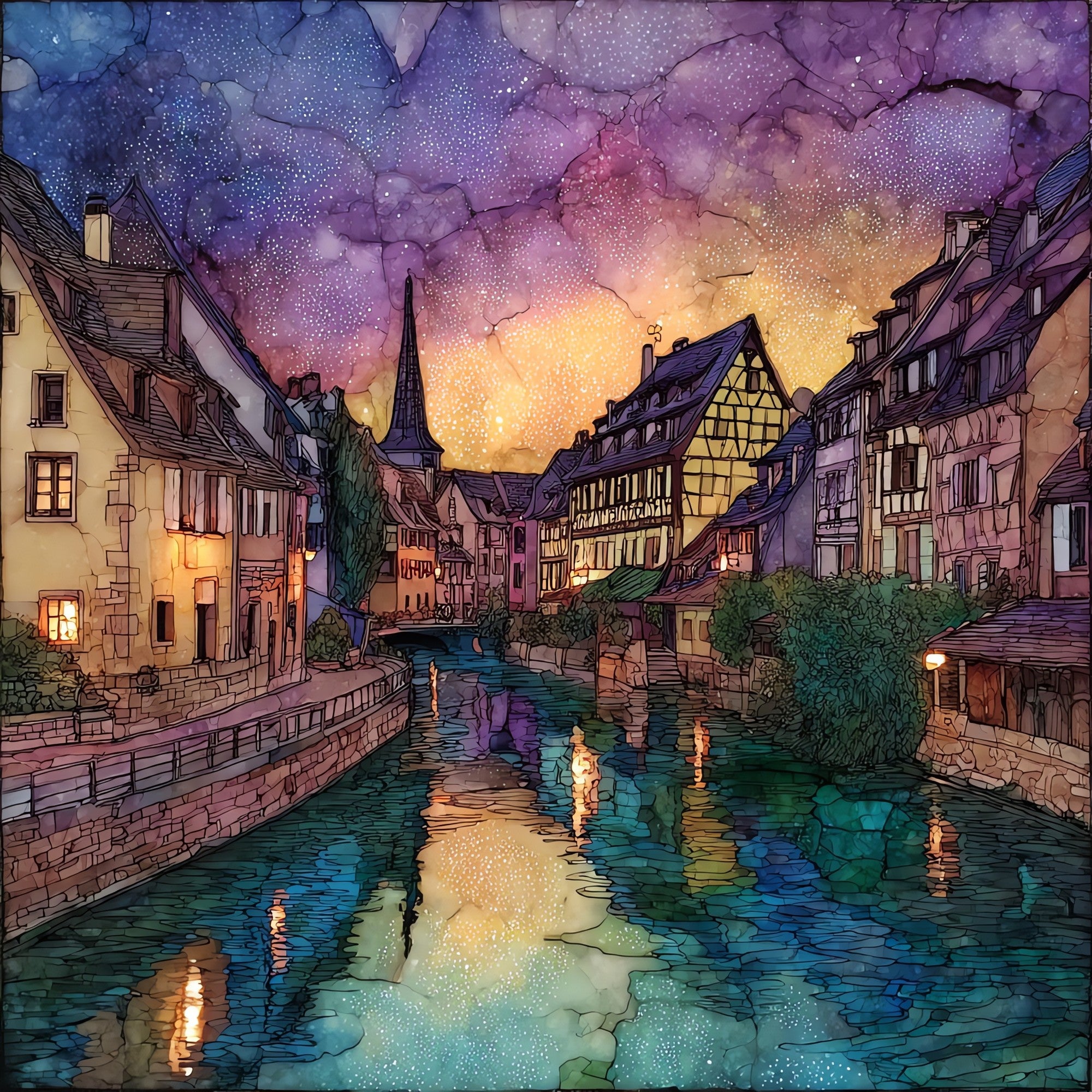 Colmar Little Venice — ceramic art tile