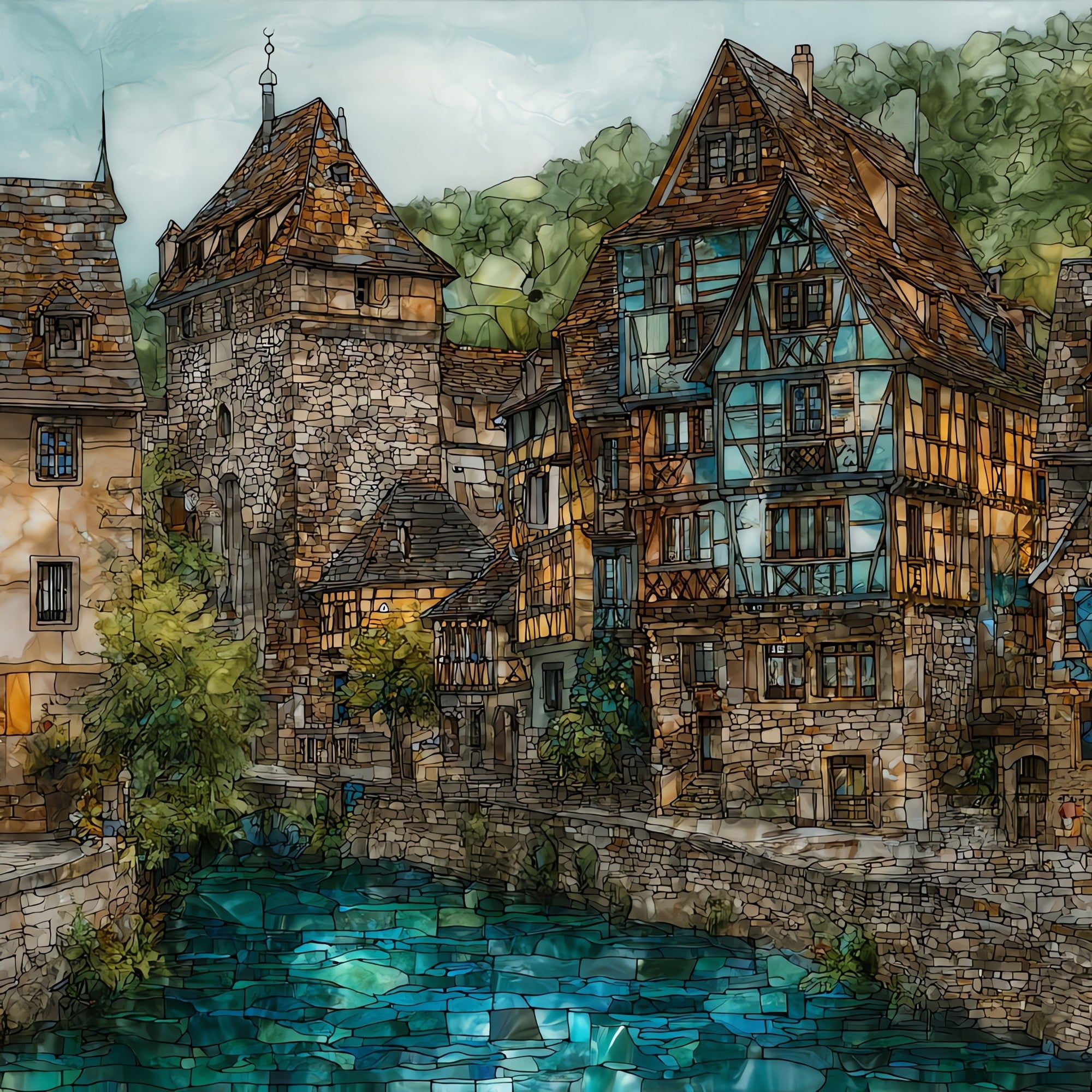 Kaysersberg Ramparts — ceramic art tile