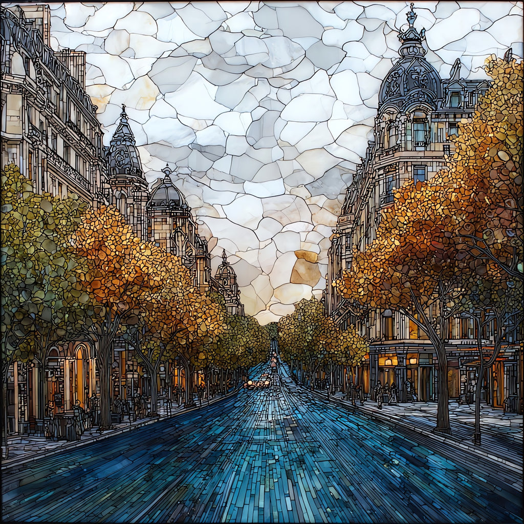 Avenue de Champagne Epernay — ceramic art tile