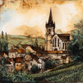Hautvillers Abbey — ceramic art tile