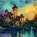 Chateau de Castelnaud — ceramic art tile