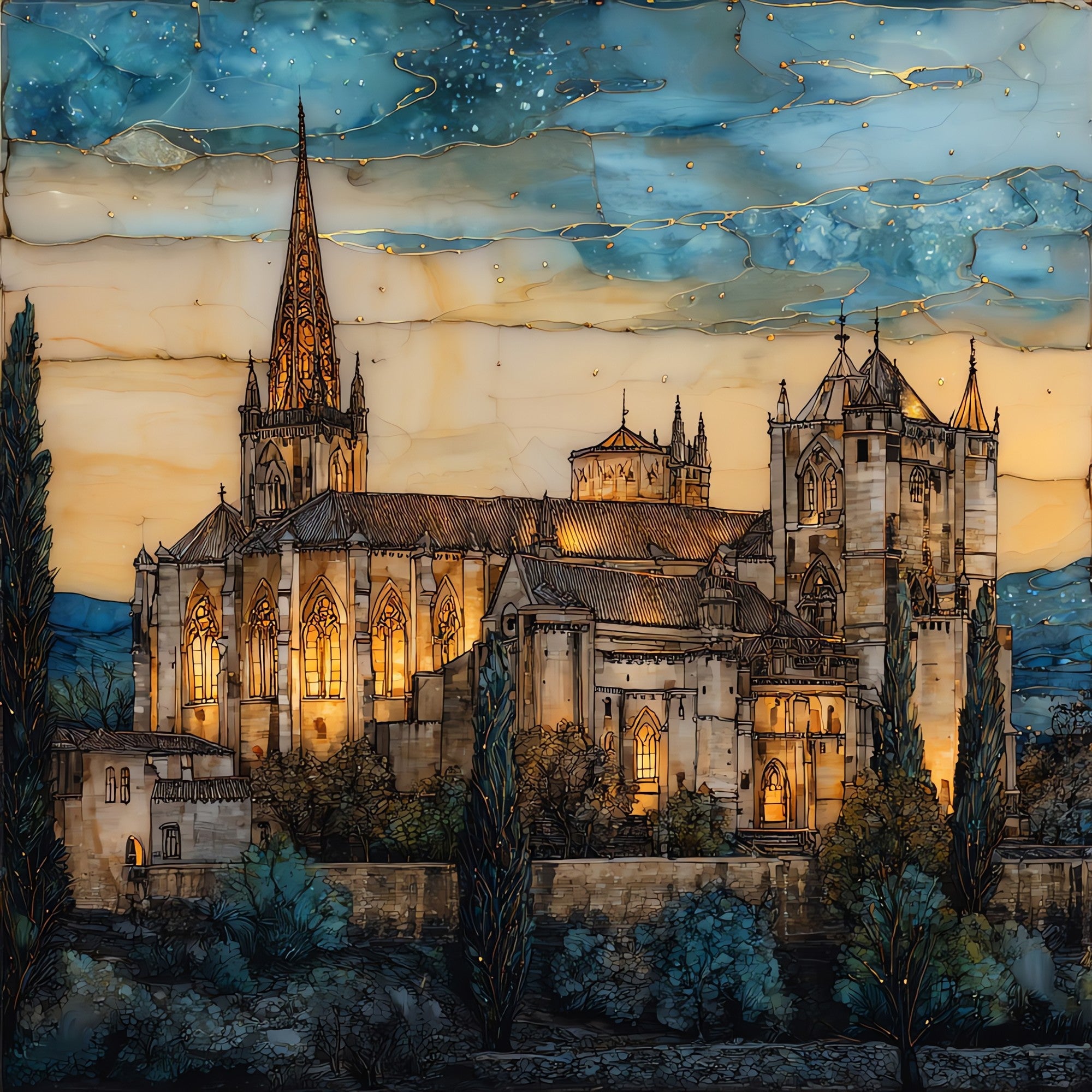 Albi Sainte-Cecile Cathedral — ceramic art tile