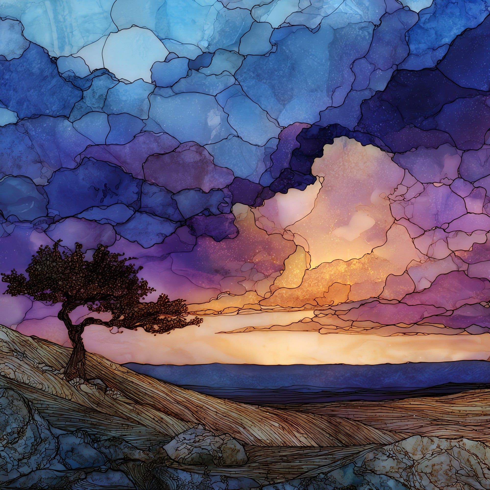 Dune du Pilat — ceramic art tile