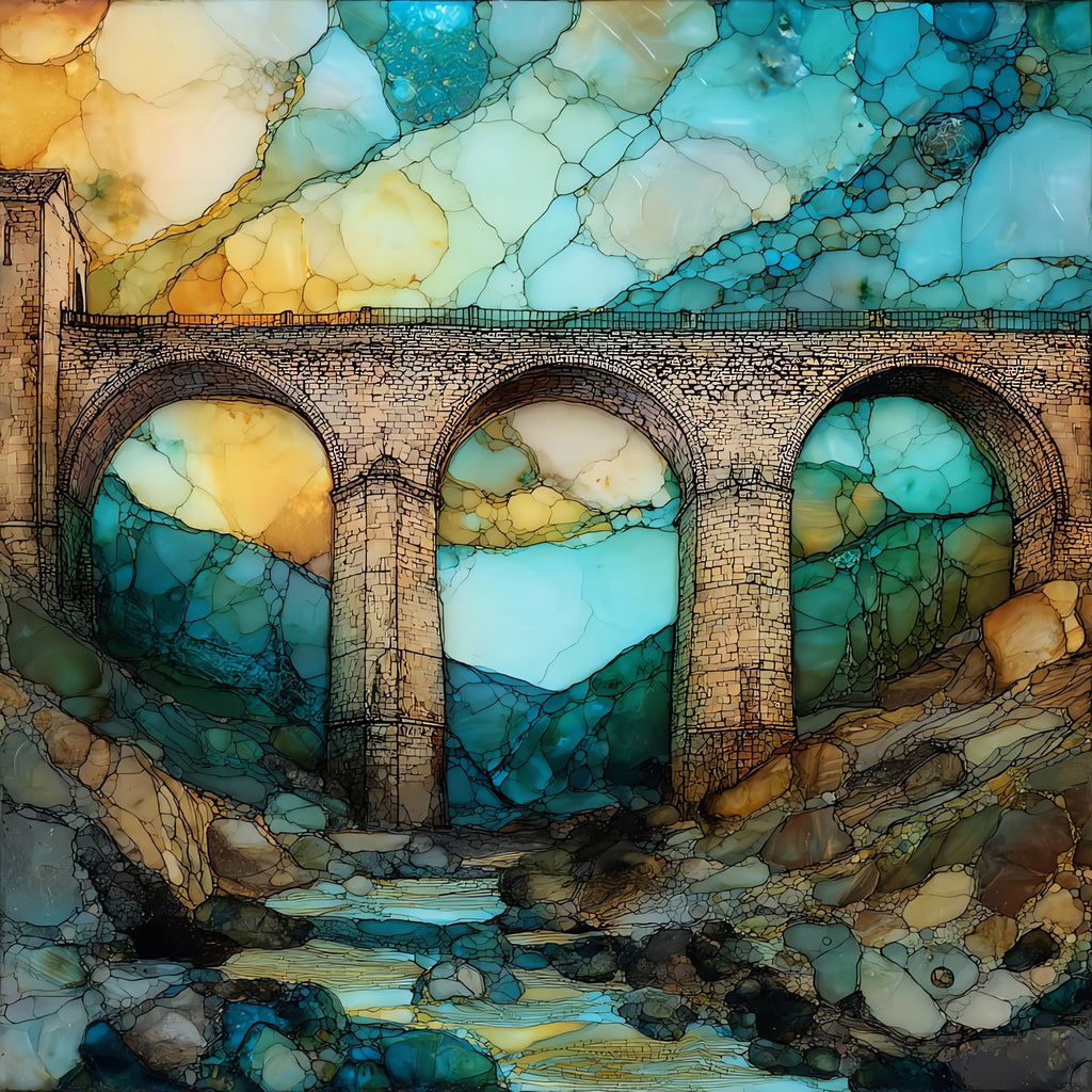 Pont du Diable — ceramic art tile