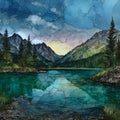 Lago di Anterselva — ceramic art tile