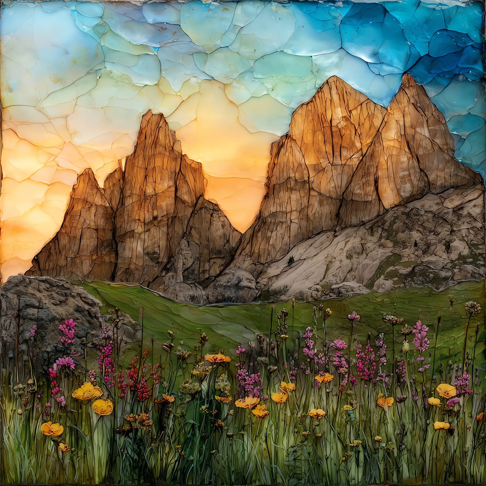 Passo Sella — ceramic art tile